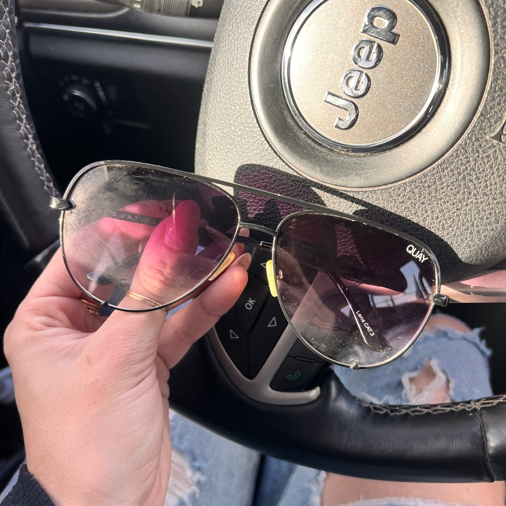 Quay Australia High Key Aviator Sunglasses in Black